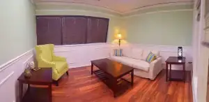 Private therapy room with natural light